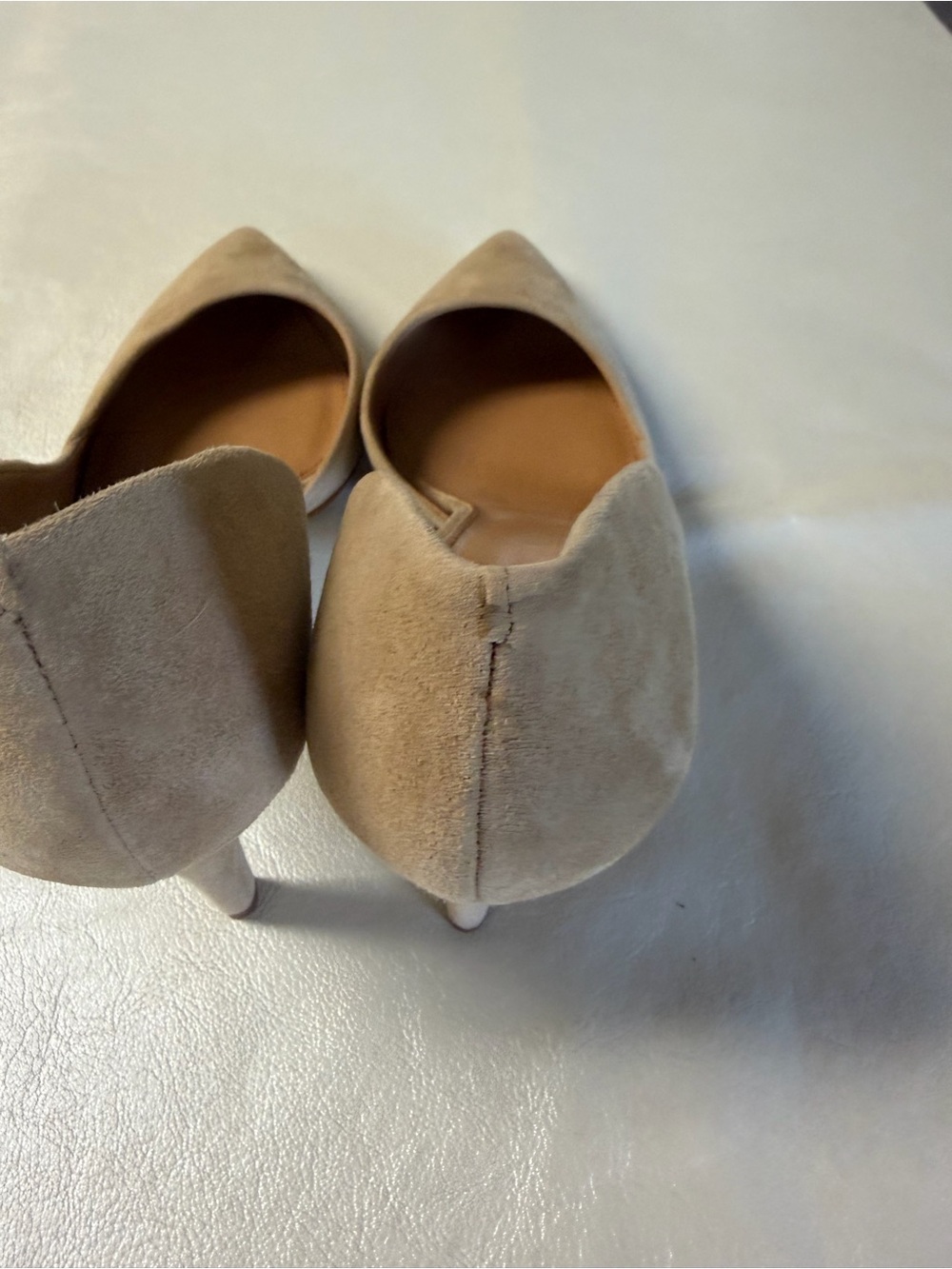 J. Crew Beige Suede Pointed-Toe D'Orsay Pumps - Picture 4 of 11
